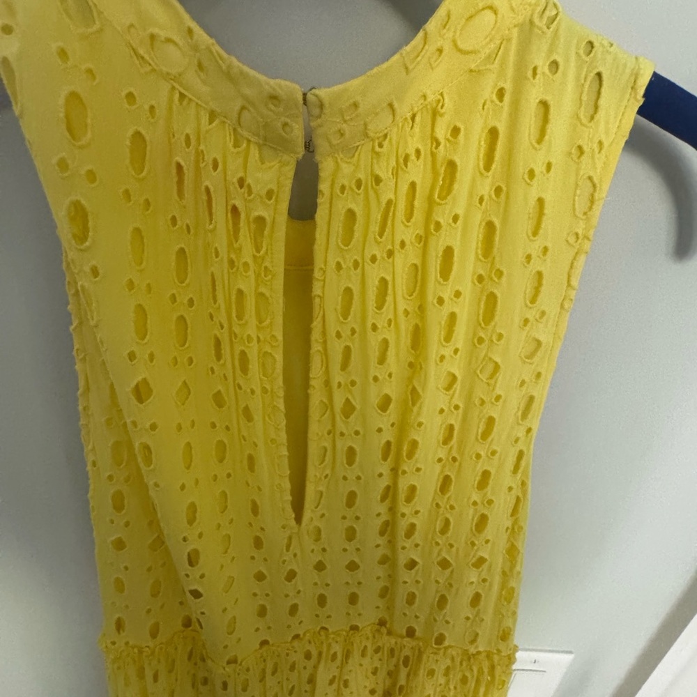 Lilly Pulitzer Neon Yellow Eyelet Sleeveless Dress - Picture 3 of 4